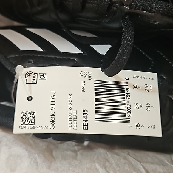 Adidas Goletto VII FG Low Mens Soccer Cleats Black White EE4485 NWT - Picture 4 of 4